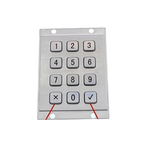 屋外スマート宅配ロッカー用12キー3x4工業用ミニステンレススチールテンキーパッド(USB,Cross and Tick) SBNEFEFDS-5B6BC93D