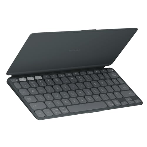 Logitech Keys-to-GO 2 ポータブルBluetoothタブレットキーボード 内蔵カバー付き、スリム＆コンパクトワイヤレスキーボード Windows、Android、Linux、iPad、iPhone、Mac、Apple TV用 - グラファイト