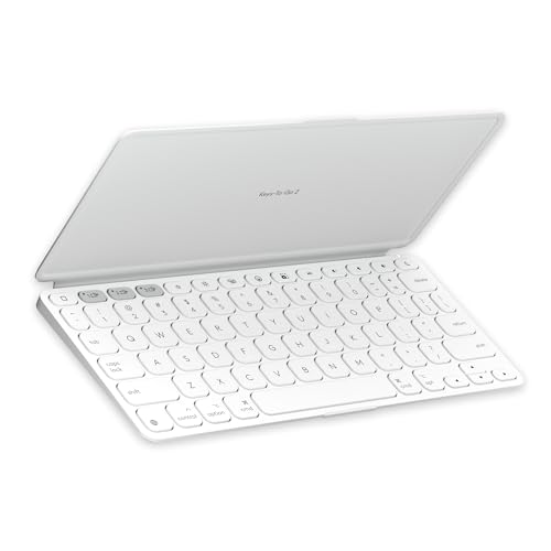Logitech Keys-to-GO 2 ポータブルワイヤレスiPadキーボード 内蔵カバー付き スリムでコンパクトなBluetoothキーボード iPad iPhone Mac Apple TV対応 デバイスとの切り替えが簡単 - ペールグレー
