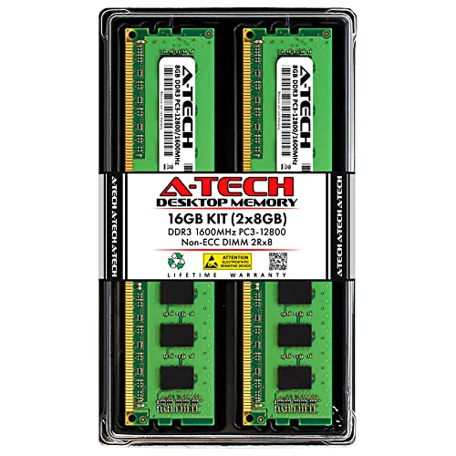 A-Tech 16GB キット (2x8GB) RAM Acer Aspire TC-606用 | DDR3 1600MHz PC3-12800 DIMM 240ピン 非ECC UDIMM メモリアップグレード
