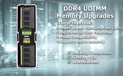 NEMIXRAM NEMIX RAM 8GB (1X8GB) DDR4 3200MHZ PC4-25600 1Rx8 1.2V CL22 288ピン ノンECCバッファード UDIMM デスクトップPCメモリ ASRock B450Mマザーボード対応 MD25600-818K1-B450M-X4