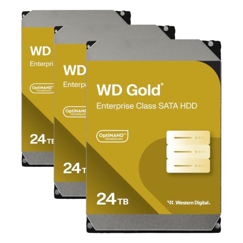 ウエスタンデジタル 【Amazon.co.jp限定】Western Digital ウエスタンデジタル WD Gold 内蔵 HDD ハードディスク 24TB 3.5インチ SATA 7200rpm キャッシュ512MB エンタープライズ メーカー保証5年 WD242KRYZ-AJP エコパッケージ【国内正規取扱代理店】 (× 3)