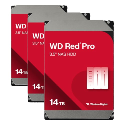 ウエスタンデジタル 【Amazon.co.jp限定】Western Digital ウエスタンデジタル WD Red Pro 内蔵 HDD ハードディスク 14TB CMR 3.5inch SATA 7200rpm キャッシュ512MB NAS WD142KFGX-AJP エコパッケージ 【国内正規代理店】 (× 3)