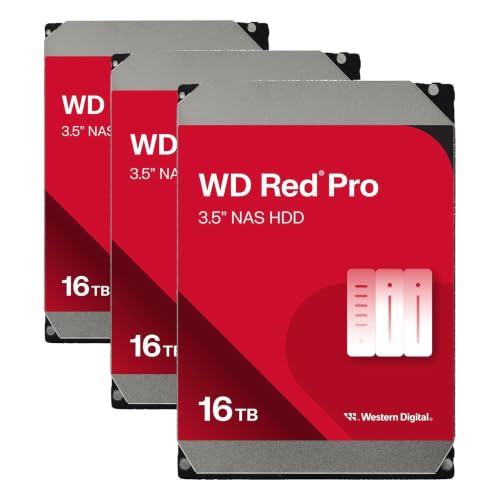 ウエスタンデジタル 【Amazon.co.jp限定】Western Digital ウエスタンデジタル WD Red Pro 内蔵 HDD ハードディスク 16TB CMR 3.5inch SATA 7200rpm キャッシュ512MB NAS WD161KFGX-AJP エコパッケージ 【国内正規代理店】 (× 3)