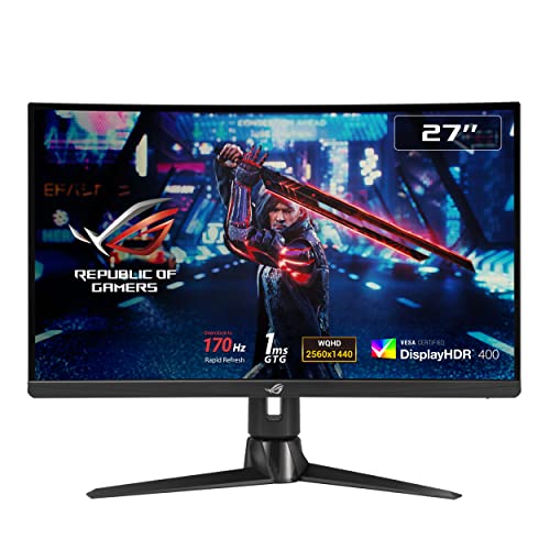 ASUS XG27AQV、ブラック。