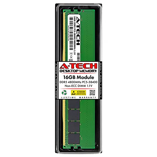A-Tech 16GB RAM 交換用 Adata AD5U480016G-R | DDR5 4800 MHz PC5-38400 1.1V DIMM 288ピン ノンECCメモリモジュール ARS123