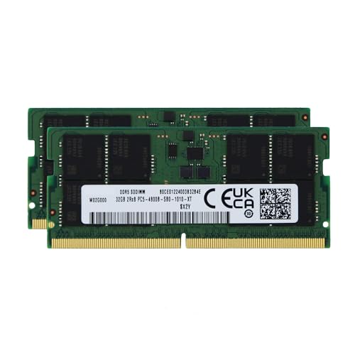 Adamanta 工場オリジナル 64GB (2x32GB) HP Omen 16-b1007TX 対応 DDR5 4800MHz (PC5-38400) SODIMM 2Rx8 CL40 1.1v 262ピン ノートパソコン用メモリモジュール アップグレードRAM AM62SE24G64SA-VP