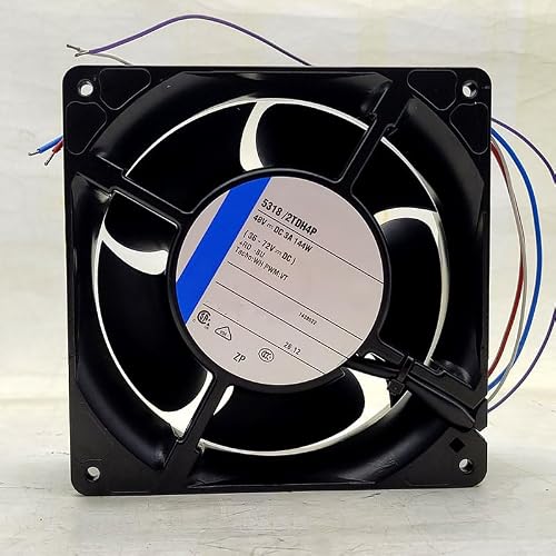LangSheng DC48V 3A 144W 4線式 (140x140x50mm) 大型エアフロー軸冷却ファン 5318/2TDH4P