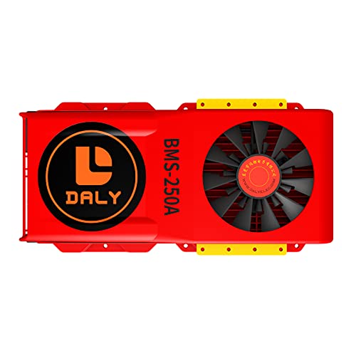 DALY Smart BMS LiFePo4 15S 48V 250A プログラム可能なBluetoothモジュールと共通ポート冷却ファン付き
