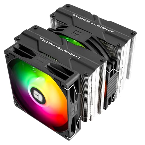 THERMALRIGHT Peerless Assassin 140 SE ARGB CPUエアクーラー 6本のヒートパイプ付き 厚さ28mm パフォーマンスグレードファン 158mm 高CPU冷却 AM5/AM4 Intel LGA1851/1700/1150/1151/1155/1156/1200用 PA140SE ARGB-D2