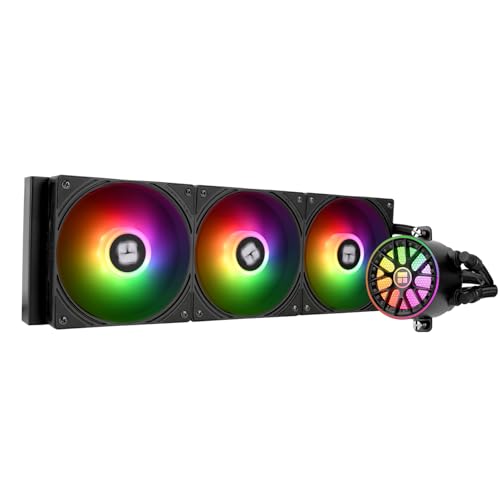 【並行輸入品】 Thermalright Aqua Elite 360 V6 ARGB ブラック CPUリキッドクーラー、360冷却列サイズ、3x120mmウォーターラジエーター、AMD:AM4/AM5、Intel LG