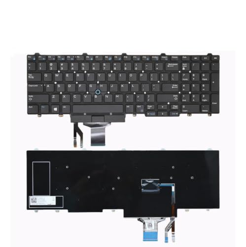 Zenfora 米国フランス語キーボード E5550 E5570 E5580 E5590 E5591 P53F M3510 3520 7510 7710 7720 7520 RU と互換性あり(No Backlit US) Zenfora777