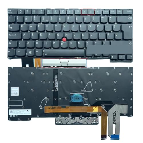 Zenfora バックライト付きキーボード SN20W19595 SN20W19559 T13S T14S 1 20T0 20T1 P1 X1 Extreme Gen1 Gen2 と互換性あり(US Backlit) Zenfora777