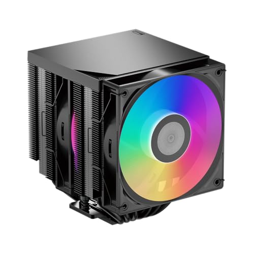 PCCOOLER RT620Pro TC ARGB BK CPUクーラー ヒートパイプ 6本 デュアル120mm PWMファン 1550RPM速度 AMD:AM4 AM5/Intel LGA 1700/1150/1151/1200/1851用 (ブラック)