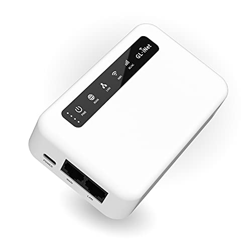 GL.iNet GL-XE300 (Puli) 4G LTE IoT ゲートウェイ モバイル VPN ルーター CAT6 ポータブル WiFi ワイヤレス トラベル ホットスポット OpenWrt 5000mAhバッテリー OpenVPN クライアント 300Mbps IPv6 WPA3 (EG25-G) 日本語設定画面 XE300C4