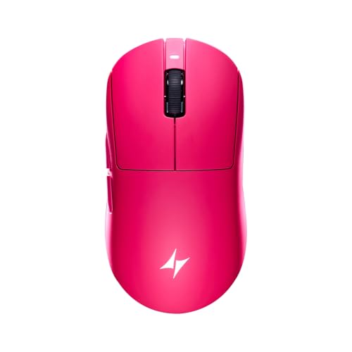 ATK 【国内正規品】ATK ワイヤレス ゲーミングマウス A9 Ultimate+ PAW3955 Maste センサー 50,000 DPI 軽量 55g 800時間連続使用可能 最新ナノコーティング採用 5個プログラムボタン Windows Mac 対応 マゼンタ Dragonfly A9