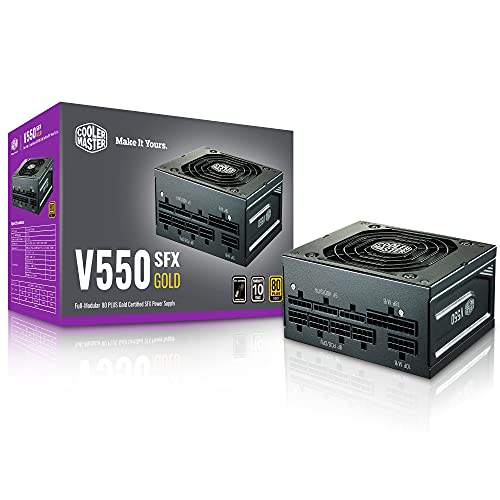 COOLER MASTER V550 SFX ゴールドフルモジュール 550W 80+ ゴールド効率 ATXブラケット付き 静音FDBファン SFXフォームファクター MPY-5501-SFHAGV-US
