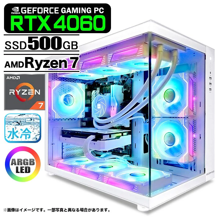 PASOUL Ryzen 7 5700X 16GB RTX 4060 500GB GMQ360