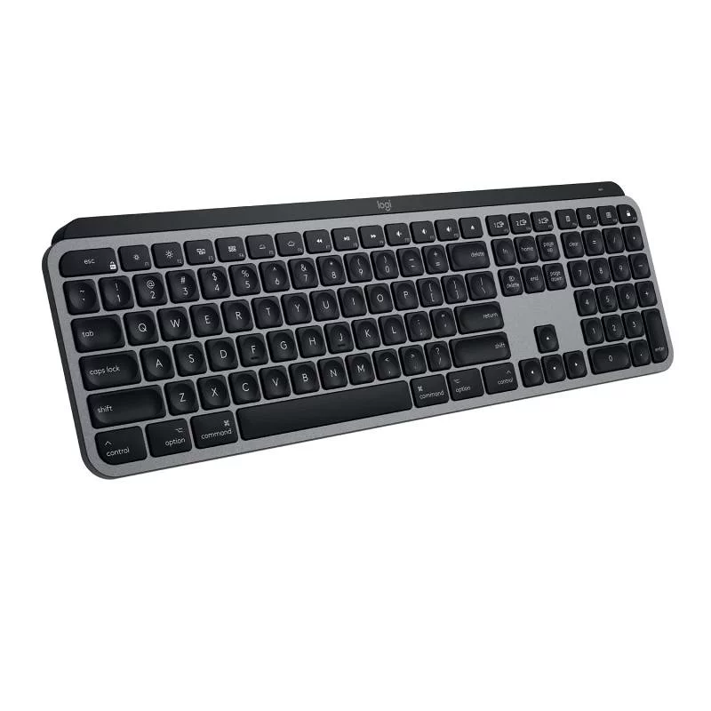 ロジクール アドバンスド ワイヤレス イルミネイテッド キーボード KX800M MX KEYS for Mac 充電式 US配列 bluetooth Unifying iPad 無線 ワイヤレスキーボード 薄型 KX800 スペースグレー