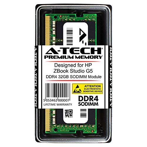 A-Tech 32GB RAM HP ZBook Studio Gen5/G5 モバイルワークステーションノートパソコン用 | DDR4 2666 SODIMM PC4-21300 1.2V 260ピン メモリアップグレードモジュール ATMS397838B35801X1
