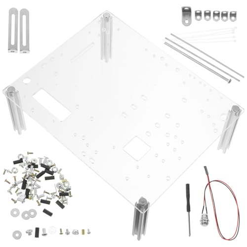 JHKNNK DIY ベアフレーム オープンフレーム UATX対応 コンパクト設計 アルミニウム合金 アクリル 鉄製 テスト用 プロ向け 1セット AP5685M