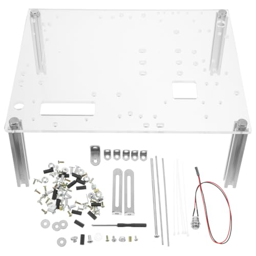 NUOLUX クリアマザーボードブラケット オープンエアコンピュータ Uatx対応 Diyベアフレーム 軽量コンパクト設計 Pcテストベンチ 安定したベーススタンド付き HE066410ONCZQ431ODQQ1ZCU