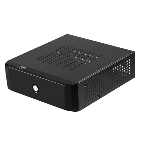 YERECDIL 洗練されたコンピュータ ブラック ゲーミングPCシャーシ USB0 Mini ITXエンクロージャ付き 合理化されたデスクトップセットアップ用, M01, 19x20.5x6cm EL040890-01peachoo00107451