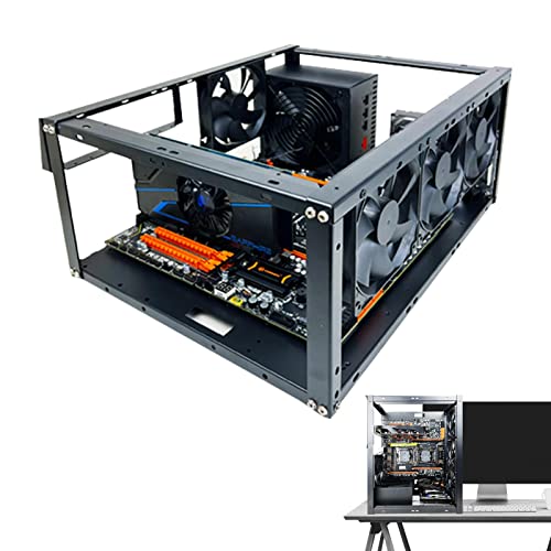 オープンフレームマザーボードブラケット、メタルエア水冷ファンホルダー - マザーボード ラックブラケット冷却ファンマウント、マザーボード 用 pcコンピュータ ピラミッドアザ atxファンシャー NMC836F45HH6XD9FE6CJ