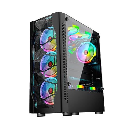 POPETPOP メイン シャーシ コンピュータ コンピュータ シャーシ 自宅 PC 冷間圧延 スチール プレート 黒 コンピュータ 電源 Atx コンピュータ インターネット カ L195M20633MCWCLV9