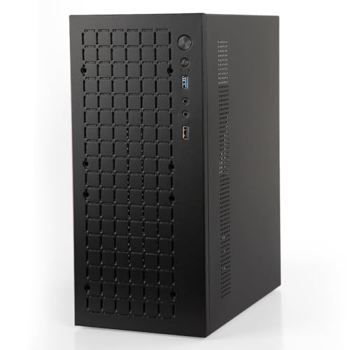 Iesooy マイクロATX MATX ミニ PC ITX デスクトップ サポート マイクロ ATX MATX DTX ITX ミニ PC USB3.0, サポート 3.5'' HDD (ブラック) H6-081a