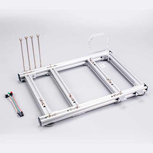 Acogedor DIY MATXコンピューターオープンエア 、アルミニウムオープンフレーム ブラケット、PCテストベンチ垂直マザーボードシャーシDIYキット(銀)