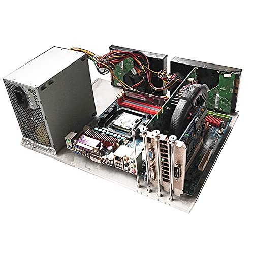 ZCBYBT アクリル透明オーバーロックPCオープンフレームテストベンチDIYマザーボードブラケットコンピュータ 、パーソナライズされたファッショナブルなマウスボード,Atx transparent board