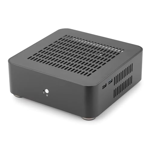 JSDNGURK JSDNGU ITXコンピューター用のすべてのアルミニウムシャーシミニHT 8PIN PSU Power Supply Blackを備えたゲームデスクトップPC