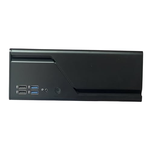 Tizuqe ポータブル ミニチュア ITX コンピュータ シャーシ スチール構造プロファイル 柔軟な向きでモニターの下またはキャビネットにフィット 金属製ミニチュア