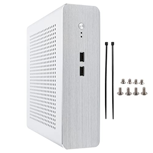 Zerodis HT PCゲームボックス G60Sデスクトップ 4x4010ファン DC-ATXパワー 低ノイズ 2 x USB 電源スイッチキー 水平、垂直、壁掛け三つ置き方 ミニ ITXマザーボード（170 * 170MM）向け Mini-ITX170