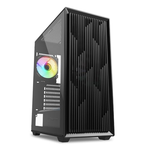 Sharkoon ミドルタワー VK2 RGB サイド強化ガラスパネル 120mmファン4基標準搭載 360mmラジエーター搭載可能 ATX/Micro ATX/Mini-ITX規格マザーボード対応 SHA-VK2 RGB BK 日本