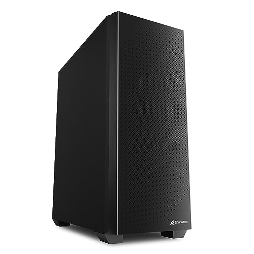 Sharkoon ミドルタワー VS9 ブラック ドットマトリックス風フロントパネル ATX/Micro ATX/Mini-ITX規格対応 120mmファン1基標準搭載 冷却ファン6基搭載可能 USB3.0×2ポート USB2.0×1ポート 日本 SHA-VS9 BK