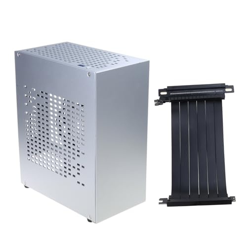 tegongse アルミニウム ITX シャーシ ゲーム用デスクトップ USB3.0 グラフィックスカード RTX2070 PCIE3.0 ケーブル付き HT