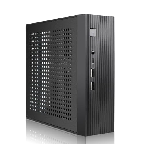 T.F.SKYWINDINTL Mini ITX HT 、SFF スモールフォームファクター ミニタワー 0.6mm SPCC コンピューターシャーシ 通気パネル Mini-ITX マザーボード(170x170mm)対応 USB-Cオーディオ デスクトップPC用 壁掛け式 M09