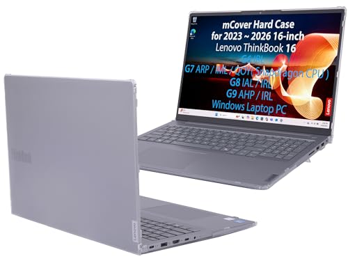 mCover 2023-2026 16インチ Lenovo ThinkBook 16 G6 / G7 / G8 / G9 シリーズ Windows ノートブック PC (他のLenovoモデルには適合しません) - クリア Len-TBK16-G6-G7-G8-G9-Clear