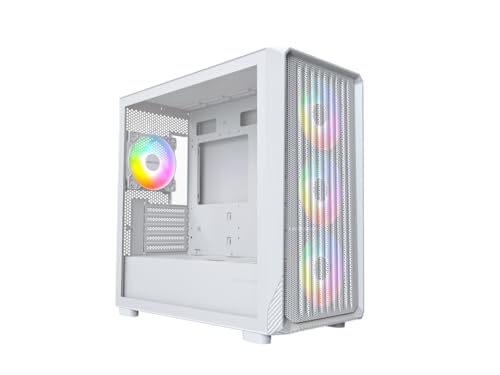 Montech X5M (W) ホワイト｜Micro ATX 対応 ミニタワー 強化ガラス/メッシュフロント/冷却性重視/モンテック 【国内 】