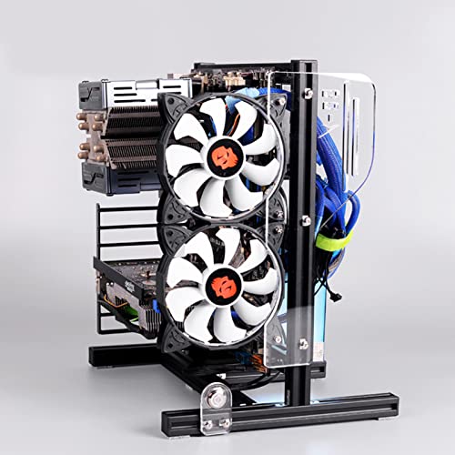 オープンエア 、PC テストベンチ オープンフレーム 垂直ハンドル ATx M-ATX/ITX オープン シャーシ 垂直オーバークロック テスト プラットフォーム シャーシ ラック (黒) Ge3xzeip6wkr-01