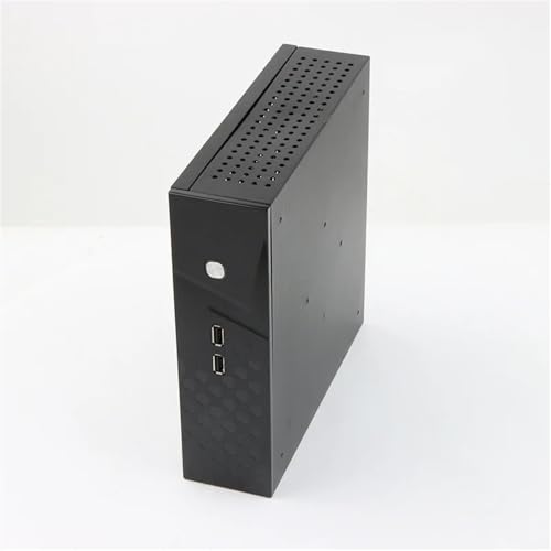 Compatible C60 Mini-ITX Compact Case Compatible Home/Office, USB2.0 Half-Height Back-Mount Small