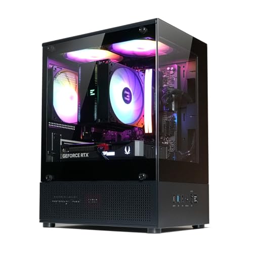 ZALMAN (ザルマン) CUBIX-G Micro-ATX MATX 120mm FRGBファン3個付き パノラマビュー強化ガラスパネル USB Type-Cポート 最大280mm GPUに対応 ブラック