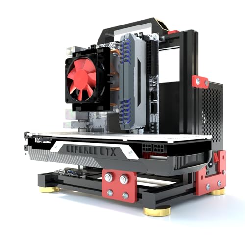 DALAIBUKESI DIY アルミニウム PC オープン コンピューターシャーシ テストベンチ サポート 水冷サポート サーバーシャーシ サポート Itx Matx ATX Eatx (1.ITX)