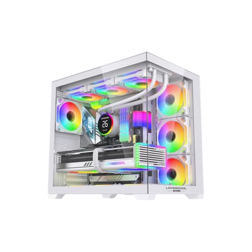 SIGNORMOTO ゲーミング 強化ガラス製ミドルタワー型 ATX、ITX、Micro-ATXマザーボード対応 透明サイドパネル 空冷/水冷対応120/140/240/360mm A2-BS
