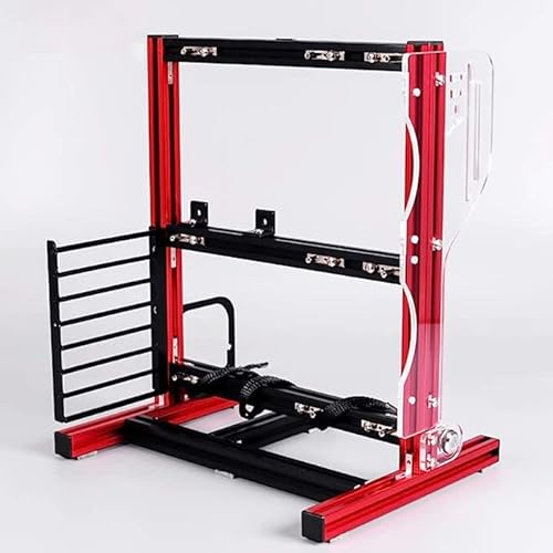 Alvinlite DIY ミニ オープン アルミ合金フレーム ATX マザーボード PC PC フレーム テスト ベンチ ITX ATX MATX テスト ベンチ オープン エア 、垂直オーバークロック(Red) Alvinlitekmp2s04u31-02