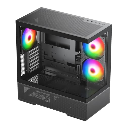 RACEN センチュリー 「RACEN」 ATX/Micro-ATX/Mini-ITX対応ピラーレス AQCESS ブラック CRC-PCASE01BK_FP