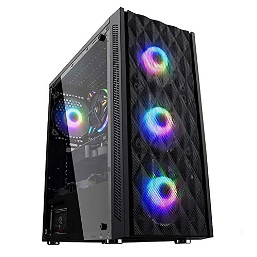 ZXFF ゲーム 、ミッドタワーATX/M-ATX/ITX PCゲームコンピュータ 、USB3.0 / USB 2.0、強化ガラスサイドパネル、6つのファンポジション、水冷のサポート