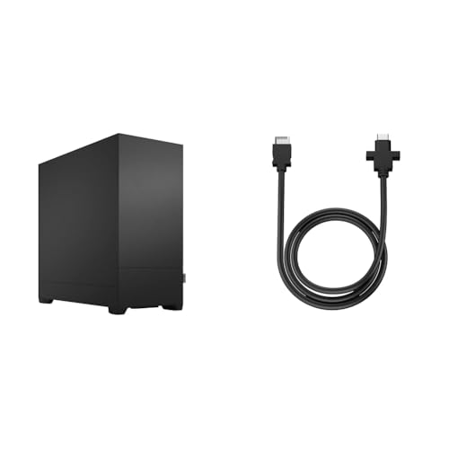 Fractal 【セット買い】Fractal Design Pop Silent Black Solid ミドルタワー型 FD-C-POS1A-01 CS8008 + USB-C 10Gbps Cable – Model D Popシリーズ用アクセサリ F